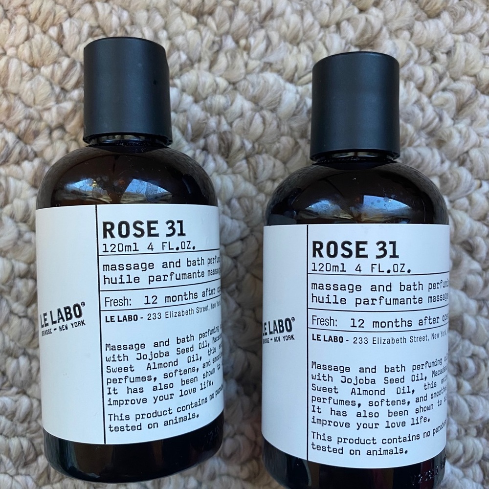 Le Labo Rose 31 massage and bath body oil